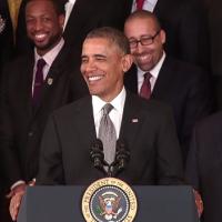 Barack Obama chambreur et ironique : Le Heat de LeBron James à l'honneur