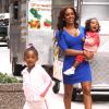 Mel B avec ses filles dans les rues de New York, le 25 juillet 2013.