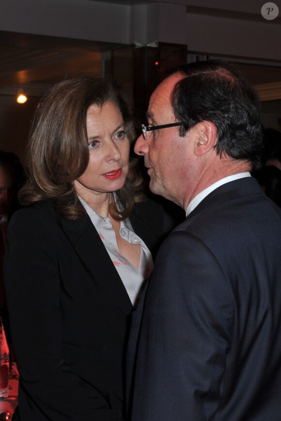Valérie Trierweiler et François Hollande à Paris, le 8 février 2012. 