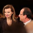 Claude Bartolone, Valerie Trierweiler et Francois Hollande lors de l'allocution du Président de la Republique Francaise, Francois Hollande à l'occasion du lancement des Commémorations du Centenaire de la première Guerre Mondiale, au Palais de l'Elysee, le 7 Novembre 2013.