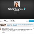 Page Twitter de Valérie Trerweiler, qui remercie ses soutiens après sa sortie de l'hôpital