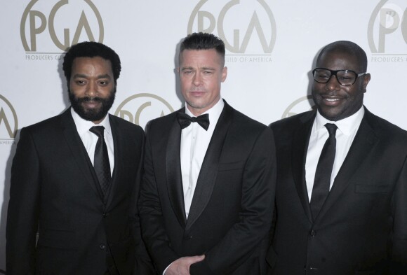 Steve McQueen, Brad Pitt, Chiwetel Ejiofor aux 25e Producers Guild Awards à Los Angeles, le 19 janvier 2014.