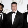 Steve McQueen, Brad Pitt, Chiwetel Ejiofor aux 25e Producers Guild Awards à Los Angeles, le 19 janvier 2014.