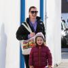 Alyson Hannigan et sa fille Satyana dans les rues Los Angeles, le 11 janvier 2014.
