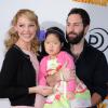 Katherine Heigl avec sa fille Naleigh et son mari Josh Kelley à Los Angeles pour la première de The Nut Job le 11 janvier 2014