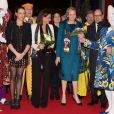  La princesse Stéphanie de Monaco, sa fille Pauline Ducruet, le prince Albert et la princesse Charlene arrivent pour la représentation du 21 janvier 2014 au 38e Festival International du Cirque de Monte-Carlo, marquée par la remise des prix du Festival, les Clowns d'or, d'argent et de bronze. 