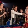 Pauline Ducruet, sa mère la princesse Stéphanie de Monaco, le prince Albert et la princesse Charlene dans la loge d'honneur le 21 janvier 2014 au 38e Festival International du Cirque de Monte-Carlo, marquée par la remise des prix du Festival, les Clowns d'or, d'argent et de bronze.
