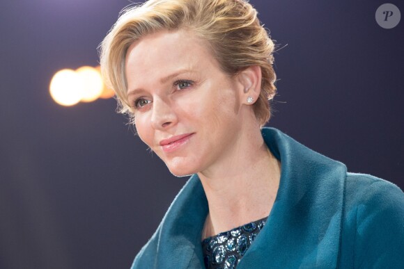 La princesse Charlene de Monaco lors de la remise des prix du 38e Festival International du Cirque de Monte-Carlo, le 21 janvier 2014