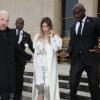 Kim Kardashian arrive au Théâtre National de Chaillot pour le défilé haute couture de Stéphane Rolland. Paris, le 21 janvier 2014.
