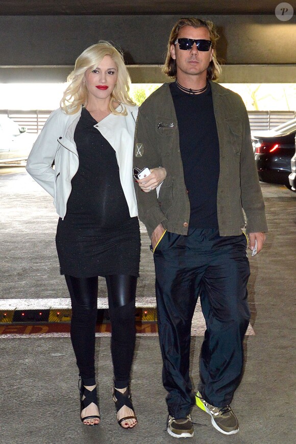 Gwen Stefani et son mari Gavin Rossdale se rendent dans un cabinet médical pour une consultation. Los Angeles, le 21 janvier 2014.