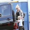 Gwen Stefani, enceinte, s'est rendue avec son mari Gavin Rossdale et leurs fils Kingston et Zuma à Santa Monica pour regarder le spectacle TOTEM du Cirque du Soleil. Le 19 janvier 2014.