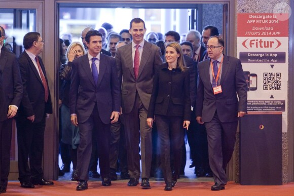 Felipe et Letizia d'Espagne lors de l'inauguration du FITUR, le Salon international du tourisme de Madrid, le 22 janvier 2014