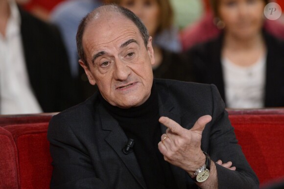 Pierre Lescure lors de l'enregistrement de l'émission Vivement dimanche le 22 janvier 2014 à Paris (diffusion sur France 2 le 26 janvier)