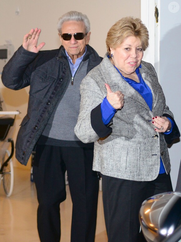 Nidia del Carmen Ripoll Torrado et William Mebarak Chadid à l'anniversaire de leur petit-fils Milan, le bébé de la chanteuse Shakira et de Gerard Piqué, à Barcelone le 23 janvier 2014
