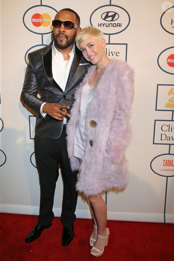 Mike Will Made It et Miley Cyrus lors du Clive Davis Pre-Grammy Gala à Beverly Hills, le 25 janvier 2014.