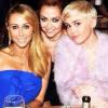 Miley Cyrus avec sa mère Tish et sa soeur Brandi à Los Angeles, le 25 janvier 2014.