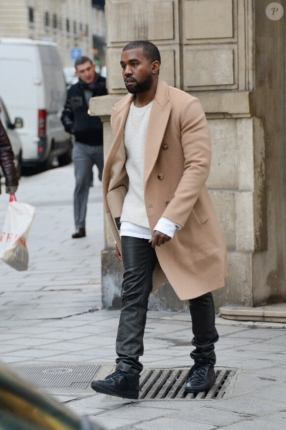 Kanye West à Paris, le 21 janvier 2014.