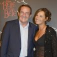 Jean-Pierre Pernaut et sa femme Nathalie Marquay - Générale de la comédie musicale "La Belle et la Bête" au Théâtre Mogador à Paris le 24 octobre 2013.