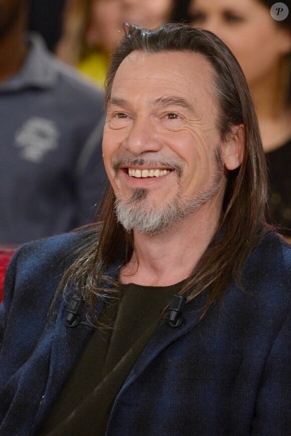 Florent Pagny lors de l'enregistrement de l'émission "Vivement dimanche" à Paris le 15 janvier 2014