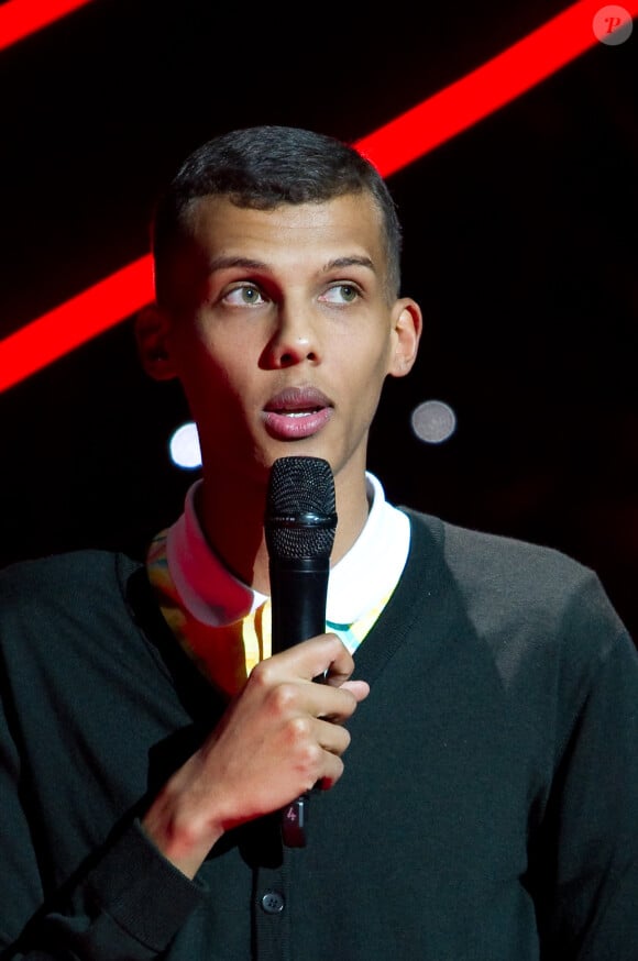 Stromae lors de la cérémonie des Grands Prix Sacem 2013 à l'Olympia à Paris le 25 novembre 2013