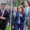 Felipe et Letizia d'Espagne assuraient le 28 janvier 2014 l'inauguration du Castillo de la Luz à Las Palmas, sur Grande Canarie, qui a rouvert après 13 ans de rénovation