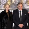 La princesse Charlene de Monaco a assisté au championnat du monde WBA des poids moyens entre Gennady Golovkin et Osumanu Adama au côté de son père Michael Wittstock dans la salle des Etoiles du Sporting de Monte-Carlo, à Monaco le 1er février 2014