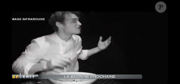 Alexis Braconnier dans la boîte noire dans la bande-annonce du troisième épisode de Top Chef 2014 sur M6 le lundi 3 février 2014