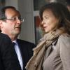 Valérie Trierweiler et François Hollande à Tulle, le 21 avril 2012.