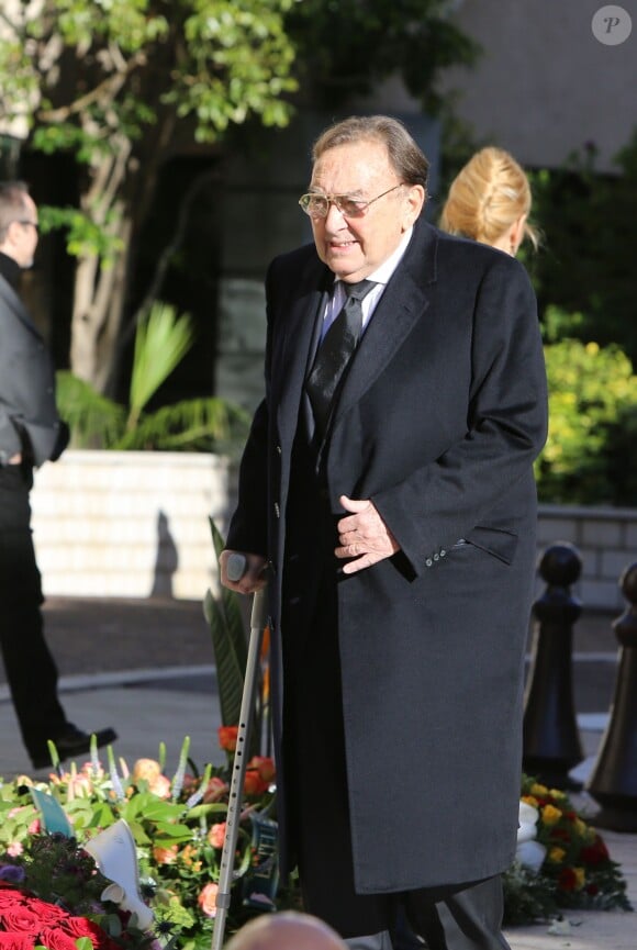 Edmond Pastor aux obsèques de Michel Pastor en l'église Saint-Charles à Monaco le 6 février 2014.