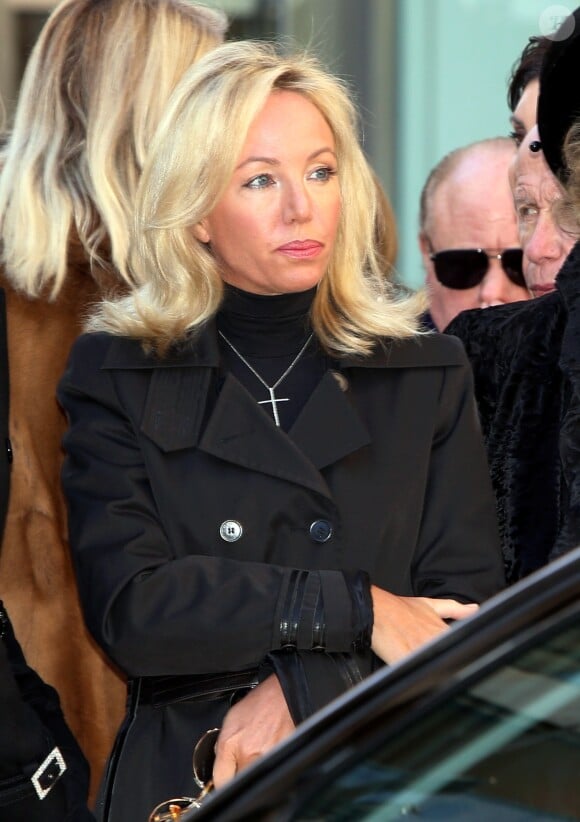 Camilla de Bourbon-Siciles aux obsèques de Michel Pastor en l'église Saint-Charles à Monaco le 6 février 2014.