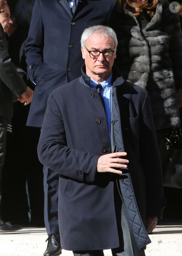 Claudio Ranieri aux obsèques de Michel Pastor en l'église Saint-Charles à Monaco le 6 février 2014.