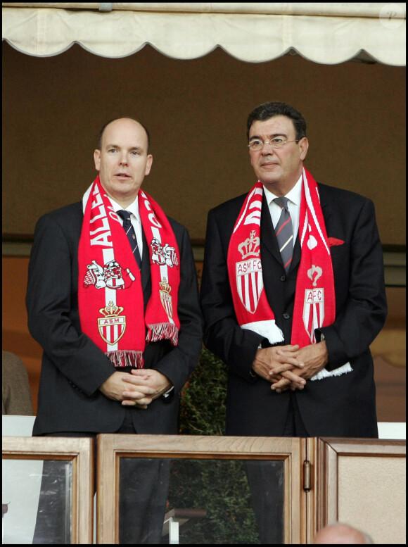 Albert de Monaco et Michel Pastor à Monaco le 19 novembre 2004.