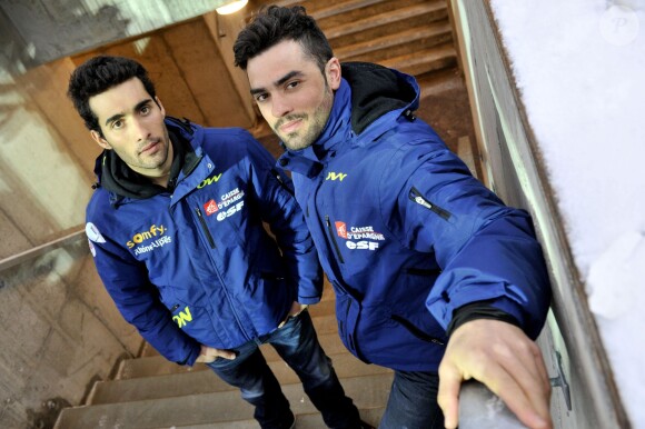 Martin et Simon Fourcade lors des IBU Biathlon World Championship à Nove Mesto, le 12 février 2013