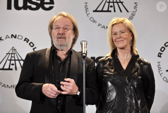 Benny Andersson et Anni-Frid Lyngstad du groupe ABBA à New York, le 15 mars 2010.