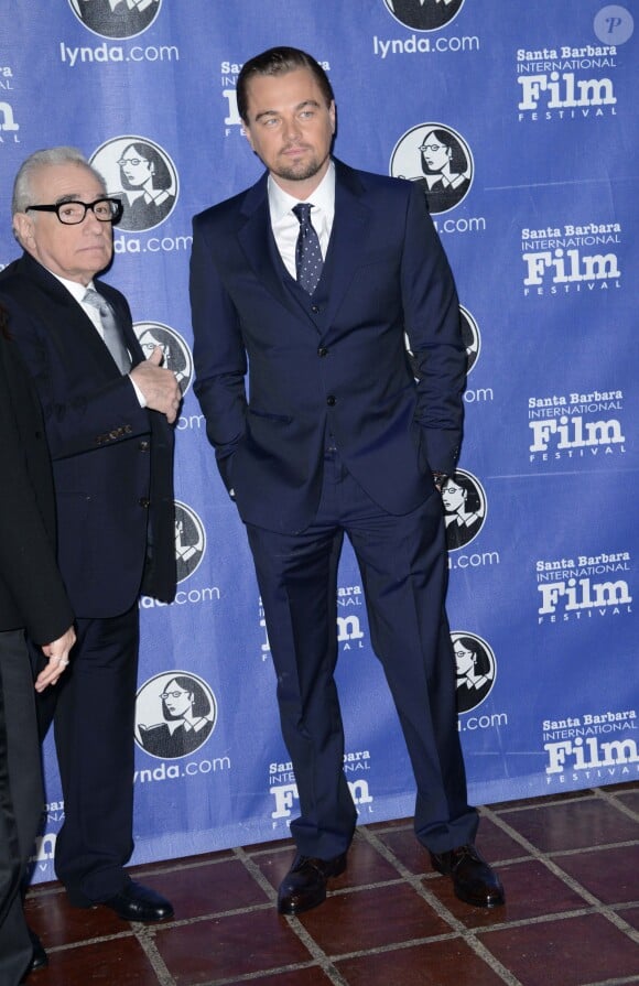 Martin Scorsese, Leonardo DiCaprio à Santa Barbara le 6 février 2014.