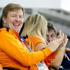 Au côté de son époux le roi Willem-Alexander des Pays-Bas, la reine Maxima a multiplié les photos le 9 février 2014 aux JO de Sotchi, lors de la victoire de la Néerlandaise Irene Wust sur 3000 mètres.