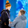 Le roi Willem-Alexander des Pays-Bas a eu le plaisir, le 8 février 2014 aux JO de Sotchi, de féliciter trois athlètes néerlandais sur le podium du 5000 mètres, remporté par Sven Kramer.