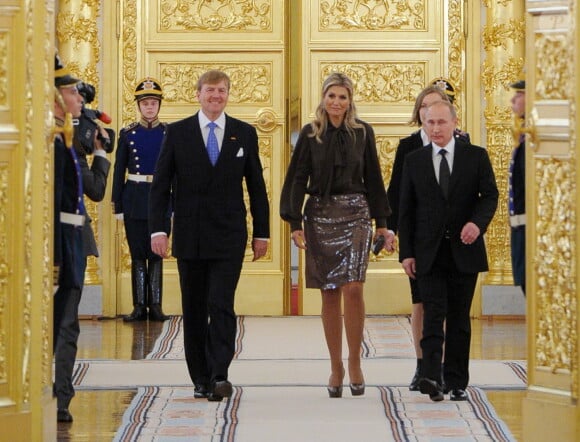 Vladimir Poutine avait reçu le 9 novembre 2013 le roi Willem-Alexander et la reine Maxima des Pays-Bas au Kremlin, à Moscou.