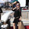 Exclusif - Elsa Pataky (enceinte) va faire des courses à Pasadena, le 9 février 2014.