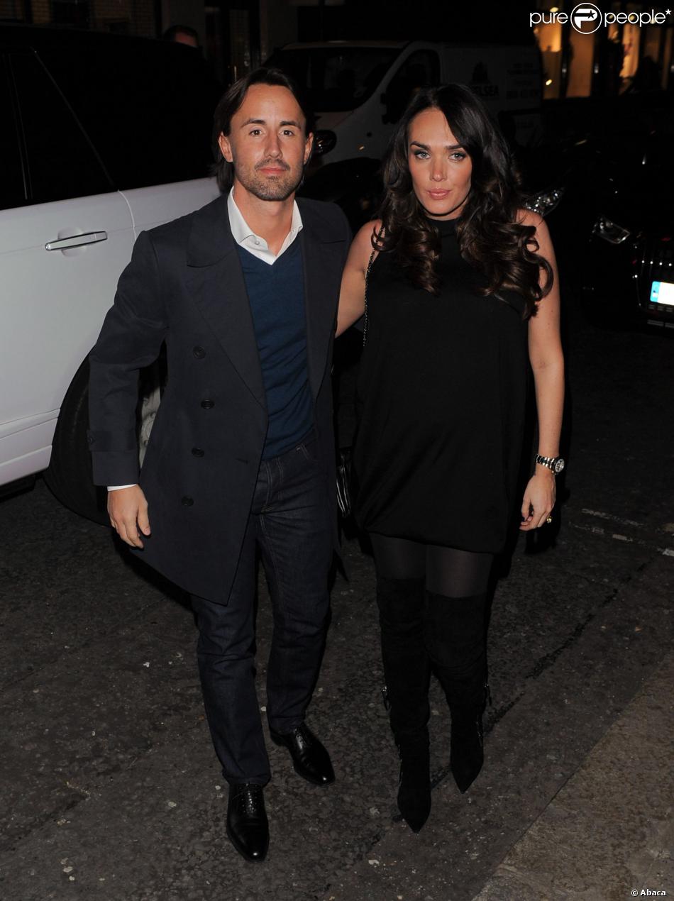 Tamara Ecclestone, enceinte, et son époux Jay Rutland au restaurant Nobu à Londres, le 13 février 2014
