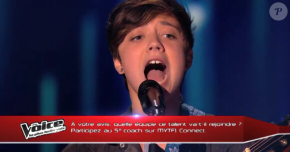 Élodie dans The Voice 3 sur TF1 le samedi 25 janvier 2014