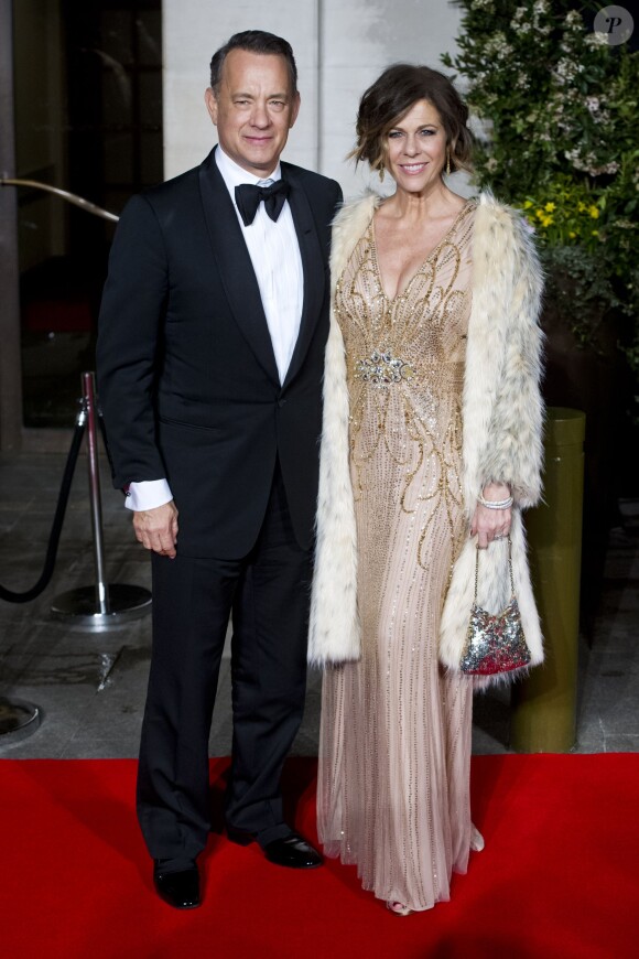Tom Hanks et Rita Wilson lors de la cérémonie des BAFTA Awards à Londres le 16 février 2014