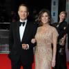 Tom Hanks et sa femme Rita Wilson lors de la cérémonie des BAFTA Awards à Londres le 16 février 2014
