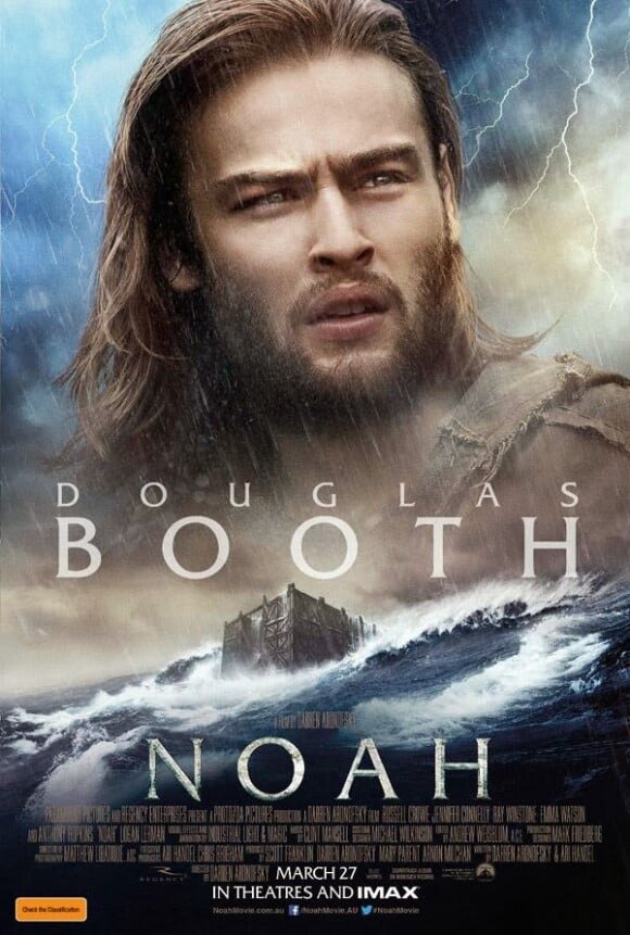 Douglas Booth sur l'affiche-personnage du film Noé.