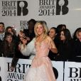 Ellie Goulding assiste aux Brit Awards 2014 à l'O2 Arena. Londres, le 19 février 2014.