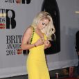 Rita Ora assiste aux Brit Awards 2014 à l'O2 Arena. Londres, le 19 février 2014.
