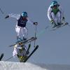 Jean-Frédéric Chapuis, Arnaud Bovolenta et Jonathan Midoln poursuivis par Brady Leman, ont réalisé un triplé historique aux Jeux olympiques de Sotchi, le 20 février 2014, en prenant les trois premières places du skicross