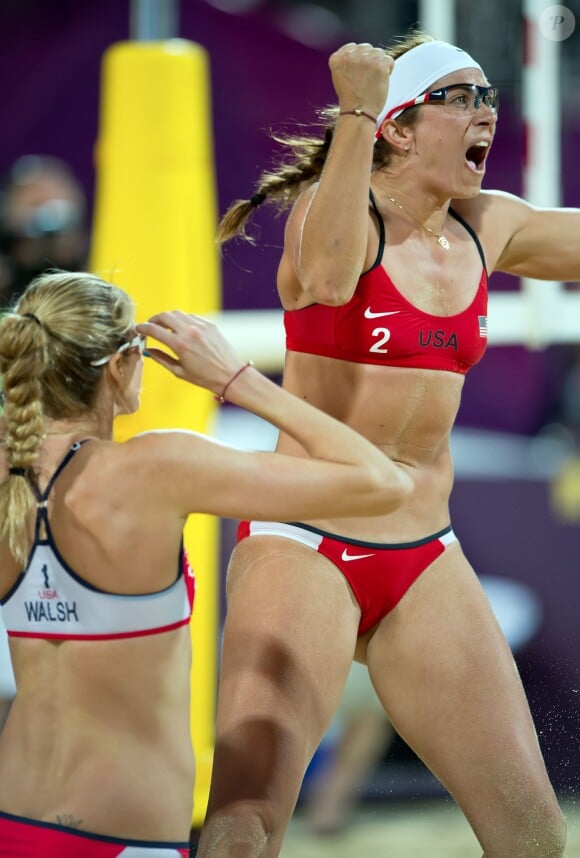 Misty May-Treanor lors de la finale du tournoi de beach-volley des Jeux olympiques de Londres, le 8 août 2012