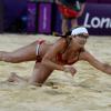 Misty May-Treanor lors de la finale du tournoi de beach-volley des Jeux olympiques de Londres, le 8 août 2012
