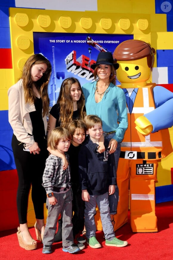Brooke Burke en famille lors de l'avant-première de Lego Movie à Los Angeles, le 1er février 2014.